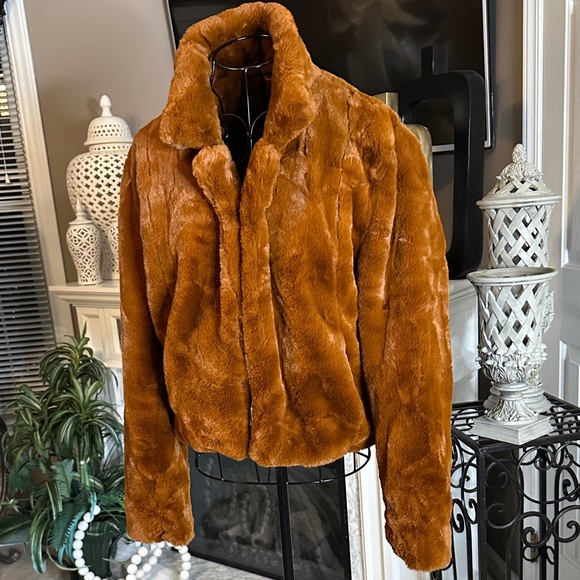 Blank NYC Teddy Jacket in Rich Tan - Picture 3 of 6